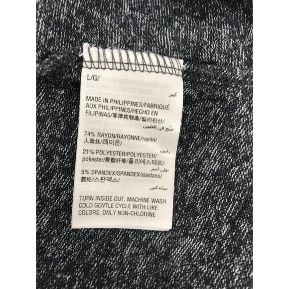 I.N.C Heather Black Cold Shoulder Jewel Embellished Soft Sweater Top Large NEW - Picture 6 of 6